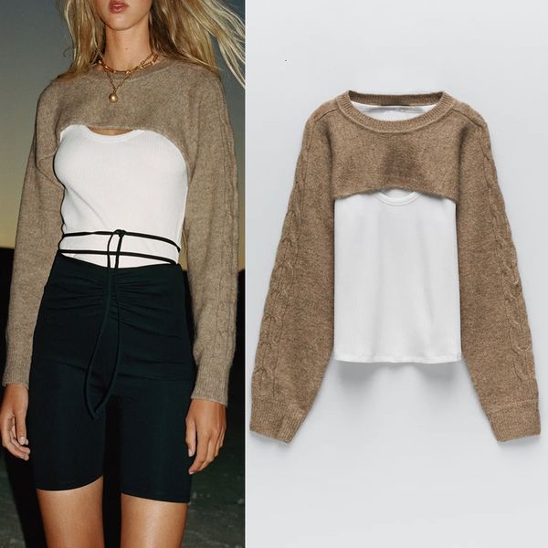 new autumn 2021 fashion contrast patchwork with t-shirt knitted sweater women o-neck long sleeve high street kk3u j284, White;black
new autumn 2021 fashion contrast patchwork with t-shirt knitted sweater women o-neck long sleeve high street kk3u j284, White;black