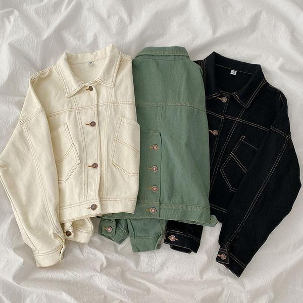 women's jackets jacket women spring and summer all-match 2021 korean short denim ins trendy, Black;brown
women's jackets jacket women spring and summer all-match 2021 korean short denim ins trendy, Black;brown