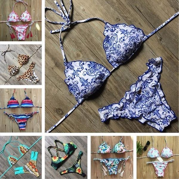 Women Print Bikini Set Swimwears Push Up Summer Sexy Triangle Bathing Suit Swimming Biquini, White;black
Women Print Bikini Set Swimwears Push Up Summer Sexy Triangle Bathing Suit Swimming Biquini, White;black