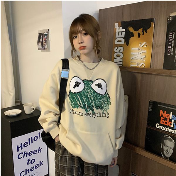 2021 new style women oversized hoodies graffiti animal frog hooded pullover crewneck vintage thicken sweatshirts winter 2cli, Black
2021 new style women oversized hoodies graffiti animal frog hooded pullover crewneck vintage thicken sweatshirts winter 2cli, Black