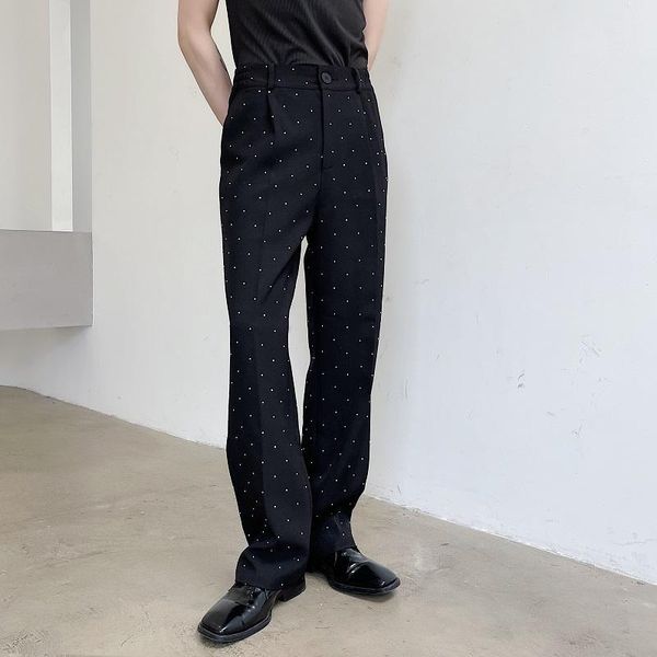 men's pants korean wide leg fashion spot printing casual men trousers loose straight-leg suit mens dress m-xl, Black
men's pants korean wide leg fashion spot printing casual men trousers loose straight-leg suit mens dress m-xl, Black