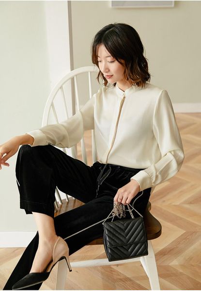 women's blouses & shirts 22mm heavy silk blouse autumn long sleeve soft stain shirt green elegant women clothes luxury ladies white to
women's blouses & shirts 22mm heavy silk blouse autumn long sleeve soft stain shirt green elegant women clothes luxury ladies white to