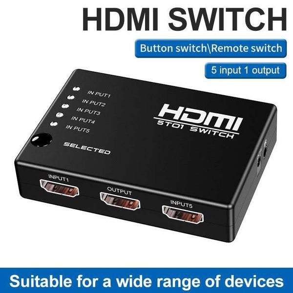 audio cables & connectors 5 in 1 out 5port video switch selector with cr2025 battery switcher splitter hub ir remote 1080p for hdtv ps3
audio cables & connectors 5 in 1 out 5port video switch selector with cr2025 battery switcher splitter hub ir remote 1080p for hdtv ps3