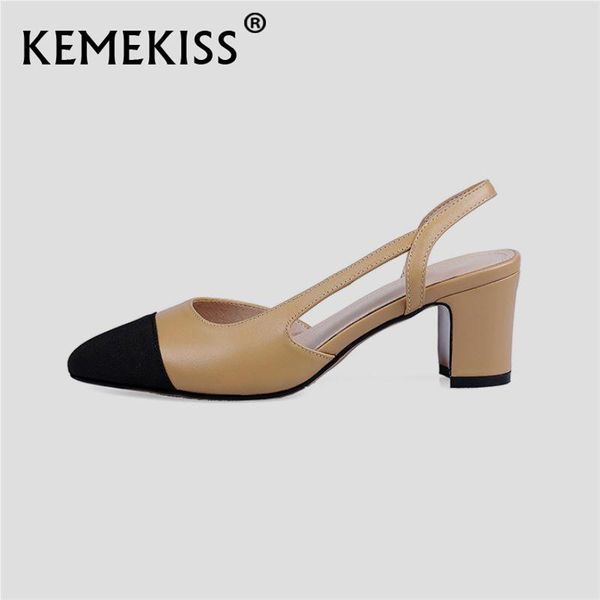 kemekiss 2021 women sandals shoes real leather round toe thick high heel mixed color slip on shoes daily footwear size 32-43, Black
kemekiss 2021 women sandals shoes real leather round toe thick high heel mixed color slip on shoes daily footwear size 32-43, Black