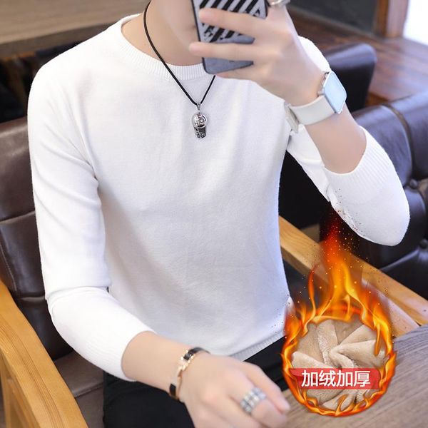 men's sweaters 2021 spring and autumn round neck sweater korean slim trend knitted bottom coat, White;black
men's sweaters 2021 spring and autumn round neck sweater korean slim trend knitted bottom coat, White;black