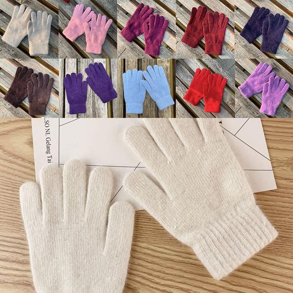 five fingers gloves fleece warm cycling winter knitted full finger solid woolen touch screen mittens women thick driving, Blue;gray
five fingers gloves fleece warm cycling winter knitted full finger solid woolen touch screen mittens women thick driving, Blue;gray