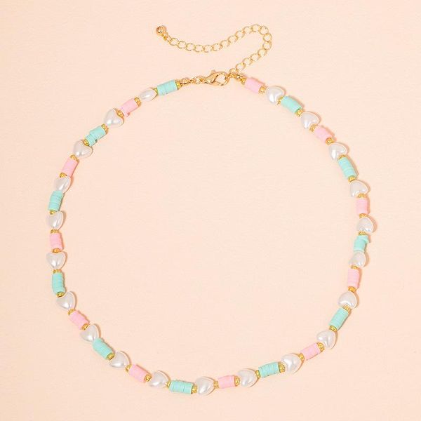 pendant necklaces bohemia fashion colorful clay bead chokers necklace for women heart pearl kids statement jewelry, Silver
pendant necklaces bohemia fashion colorful clay bead chokers necklace for women heart pearl kids statement jewelry, Silver