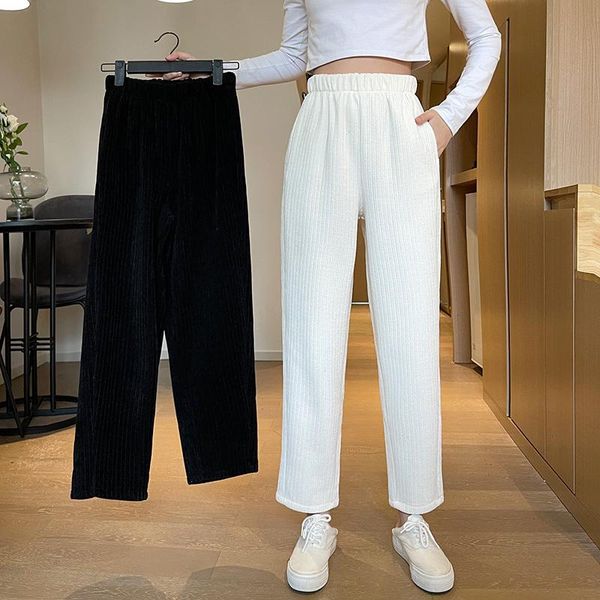 women's pants & capris jmprs thick high waist women corduroy winter warm vintage pocket elastic sweatpants solid black female joggers 2, Black;white
women's pants & capris jmprs thick high waist women corduroy winter warm vintage pocket elastic sweatpants solid black female joggers 2, Black;white