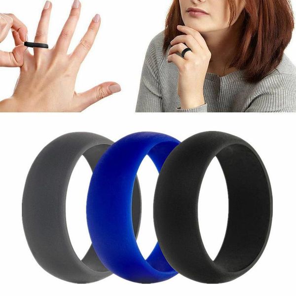 cluster rings 3pcs men women rubber silicone wedding ring band active sport gym, Golden;silver
cluster rings 3pcs men women rubber silicone wedding ring band active sport gym, Golden;silver