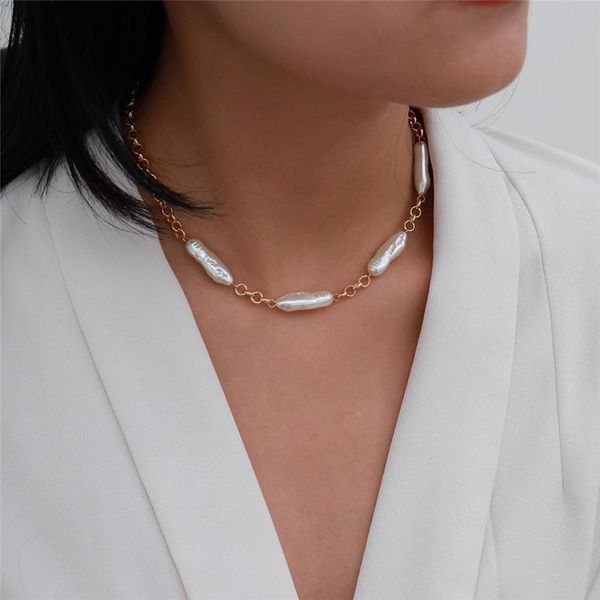 pendant necklaces goth baroque pearl choker necklace for women white color beaded chain aesthetic wedding charm jewelry gift, Silver
pendant necklaces goth baroque pearl choker necklace for women white color beaded chain aesthetic wedding charm jewelry gift, Silver