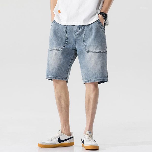 korean version of harajuku students summer japanese large size male trend multi-pocket casual denim shorts1, Blue
korean version of harajuku students summer japanese large size male trend multi-pocket casual denim shorts1, Blue