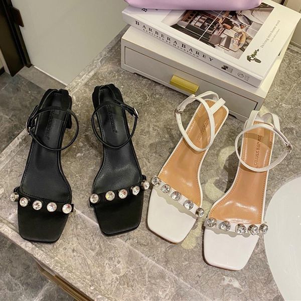 sandals concise 2021 summer women rhinestone white 6cm high heels luxury block buclek strap female party shoes, Black
sandals concise 2021 summer women rhinestone white 6cm high heels luxury block buclek strap female party shoes, Black