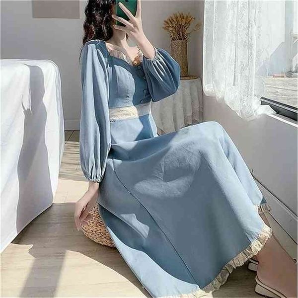 long sleeve dress women vintage autumn lovely bf empire ladies a-line vestidos blue holiday sweet lace patchwork puff sleeve, Black;gray
long sleeve dress women vintage autumn lovely bf empire ladies a-line vestidos blue holiday sweet lace patchwork puff sleeve, Black;gray