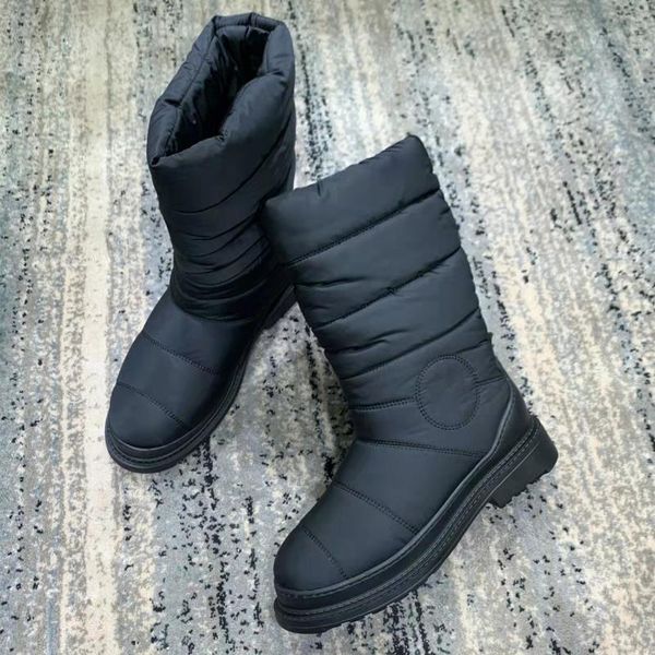 boots mid-calf winter shoes women waterproof snow sewing slip-on platform designer chunky heels botas de mujer, Black
boots mid-calf winter shoes women waterproof snow sewing slip-on platform designer chunky heels botas de mujer, Black