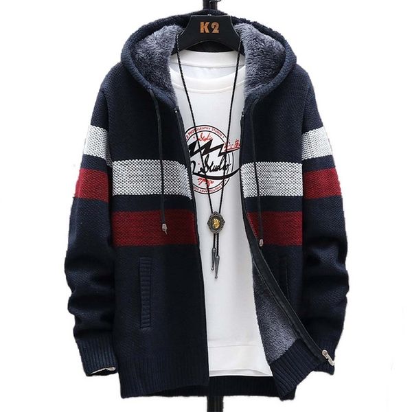 faliza men's striped sweater coat thick fleece warm zipper wool hooded cardigan jumpers men long sleeve knitted sweaters xy110 210804, White;black
faliza men's striped sweater coat thick fleece warm zipper wool hooded cardigan jumpers men long sleeve knitted sweaters xy110 210804, White;black