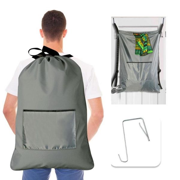 storage bags large-capacity hanging laundry hamper bag travel shoulder wash convenient space-saving pouch 
storage bags large-capacity hanging laundry hamper bag travel shoulder wash convenient space-saving pouch