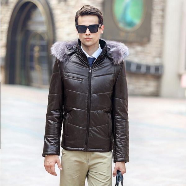 men's fur & faux slim fashion jackets korean plus size sheep skin leather jacket men warm outwear male winter detachable hat coats, Black
men's fur & faux slim fashion jackets korean plus size sheep skin leather jacket men warm outwear male winter detachable hat coats, Black