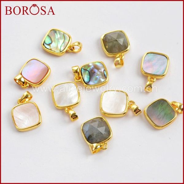 pendants borosa wholesale 10pcs square natural multi-kind faceted stones gold trim labradorite shell pendant for necklace wx986, Black
pendants borosa wholesale 10pcs square natural multi-kind faceted stones gold trim labradorite shell pendant for necklace wx986, Black