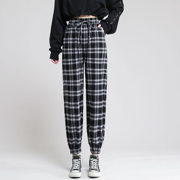 women's pants & capris spring plaid pencil for women loose straight trousers female elastic high waist slim fashion summer harem street, Black;white
women's pants & capris spring plaid pencil for women loose straight trousers female elastic high waist slim fashion summer harem street, Black;white
