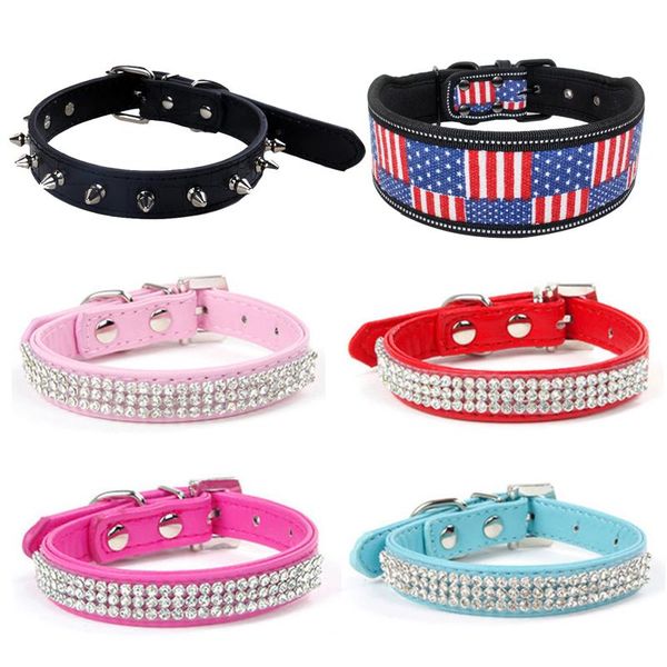dog collars & leashes adjustable bling rhinestone leather pet puppy neck strap necklace harnesses supplies punk spike rivet
dog collars & leashes adjustable bling rhinestone leather pet puppy neck strap necklace harnesses supplies punk spike rivet