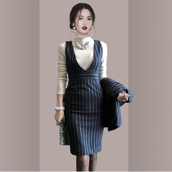 professional lady striped suits vest sleeve blazer jacket pieces women's clothing 9r8j, Black
professional lady striped suits vest sleeve blazer jacket pieces women's clothing 9r8j, Black