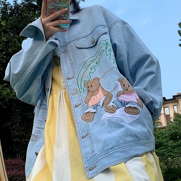 women's jackets basic women vintage patchwork design all-match outerwear loose embroidery fashion temperament chic hip hop harajuku ins, Black;brown
women's jackets basic women vintage patchwork design all-match outerwear loose embroidery fashion temperament chic hip hop harajuku ins, Black;brown