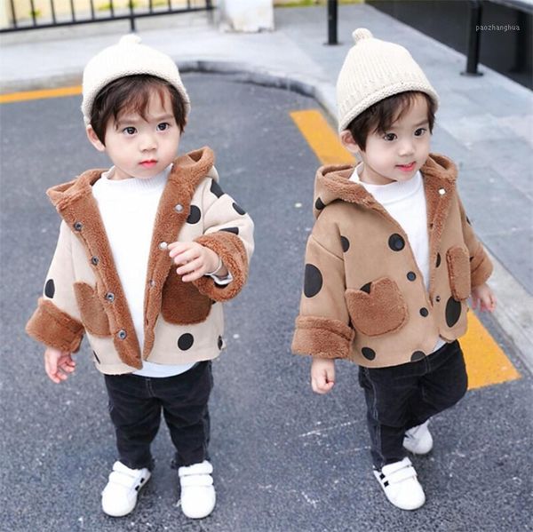 jackets kids girls boys hooded jacket long sleeve suede warm cozy button up polka dots fleece coat winter outwear1, Blue;gray
jackets kids girls boys hooded jacket long sleeve suede warm cozy button up polka dots fleece coat winter outwear1, Blue;gray