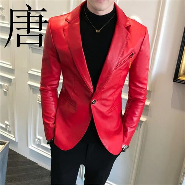 tang cool 2021 spring new brand v-neckline men's fashion leather garment self-improvement korean suit jacket 306b-2-xf88-p7 dfzt, Black
tang cool 2021 spring new brand v-neckline men's fashion leather garment self-improvement korean suit jacket 306b-2-xf88-p7 dfzt, Black