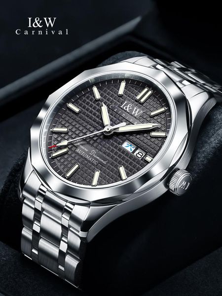 wristwatches 2021 carnival 41mm men luxury automatic mechanical wrist watch stainless steel waterproof relogio masculino, Slivery;brown
wristwatches 2021 carnival 41mm men luxury automatic mechanical wrist watch stainless steel waterproof relogio masculino, Slivery;brown