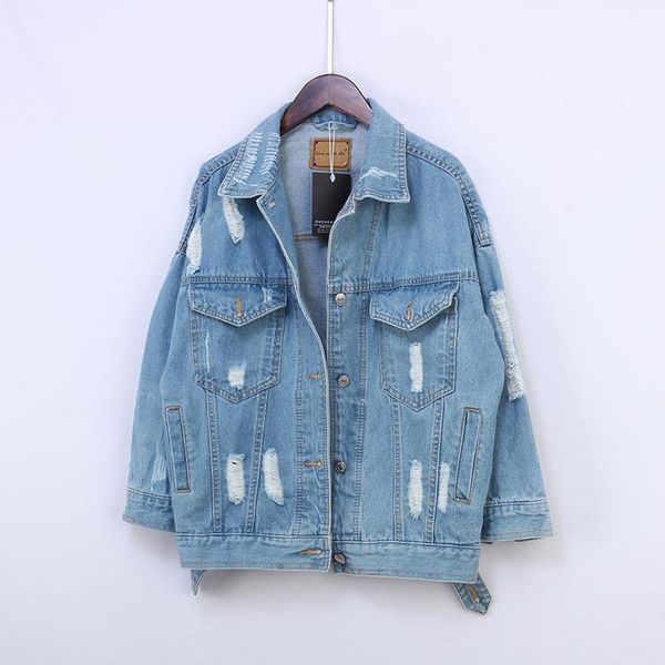 women's jackets oversize denim hole women washed blue jeans coat turn-down collar button outwear bomber pocket winter 2021 fall, Black;brown
women's jackets oversize denim hole women washed blue jeans coat turn-down collar button outwear bomber pocket winter 2021 fall, Black;brown