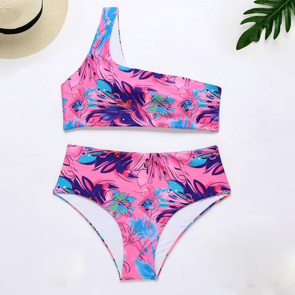 women's swimwear irregular shoulder strap hollow swimsuit fashion split bikini tie-dye colorful print one 2021, White;black
women's swimwear irregular shoulder strap hollow swimsuit fashion split bikini tie-dye colorful print one 2021, White;black
