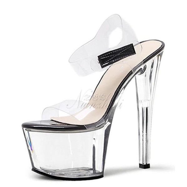 dress shoes mclubgirl 13cm heels cinderella crystal transparent platform sandals open toe nightclub birthday suit women's high lyp, Black
dress shoes mclubgirl 13cm heels cinderella crystal transparent platform sandals open toe nightclub birthday suit women's high lyp, Black