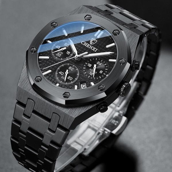 wristwatches chronograph watches men 2021 fashion business for male chenxi unique black stainless steel calendar exquisite gift clock, Slivery;brown
wristwatches chronograph watches men 2021 fashion business for male chenxi unique black stainless steel calendar exquisite gift clock, Slivery;brown