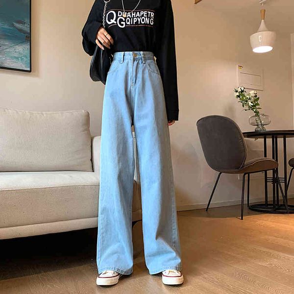 women's jeans high waist blue denim trousers women's korean style simple loose woman casual slimming straight wide leg pants ladie
women's jeans high waist blue denim trousers women's korean style simple loose woman casual slimming straight wide leg pants ladie