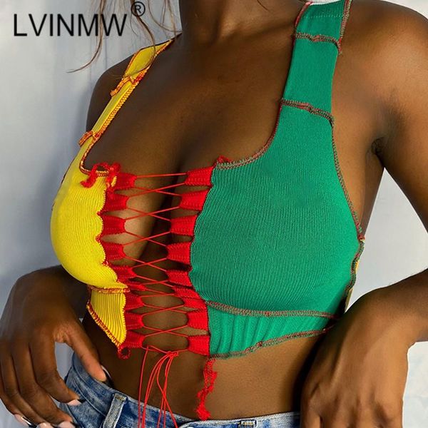 women's tanks & camis lvinmw square collar sleeveless casual remake y2k hollow out hit color navel cropped outfits lace up slim chic ta, White
women's tanks & camis lvinmw square collar sleeveless casual remake y2k hollow out hit color navel cropped outfits lace up slim chic ta, White