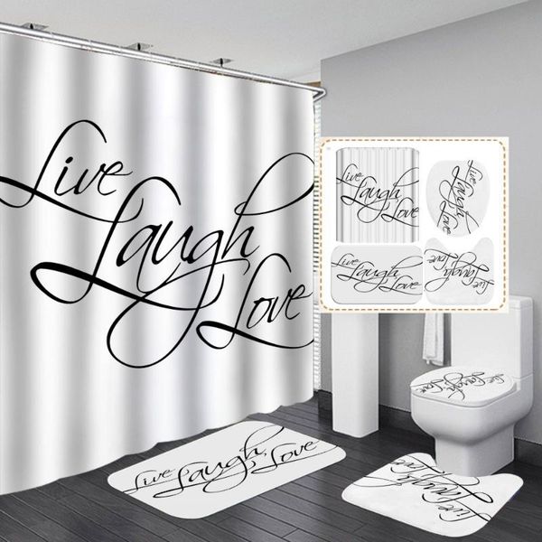 shower curtains live laugh love letter curtain with non slip rug mat bathroom waterproof polyester hooks
shower curtains live laugh love letter curtain with non slip rug mat bathroom waterproof polyester hooks