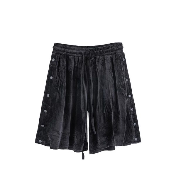 men's shorts high street side button fleece mens summer drawstring loose casual straight velvet knee lenght pants hip hop baggy short, White;black
men's shorts high street side button fleece mens summer drawstring loose casual straight velvet knee lenght pants hip hop baggy short, White;black