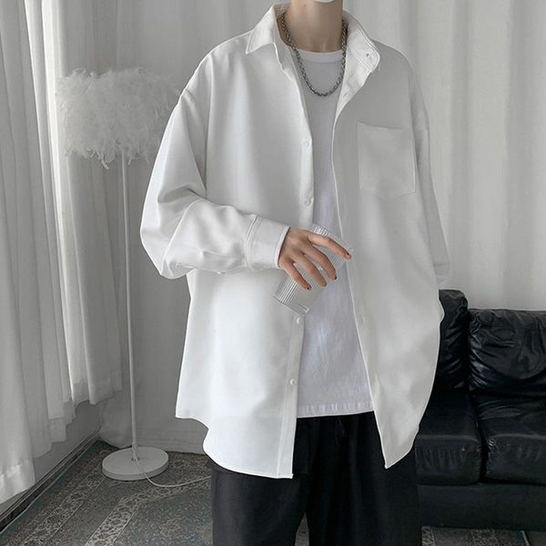men's casual shirts korean styles fashion white black purple chest pocket design mens daily loose button up long sleeve blouses 5xl
men's casual shirts korean styles fashion white black purple chest pocket design mens daily loose button up long sleeve blouses 5xl