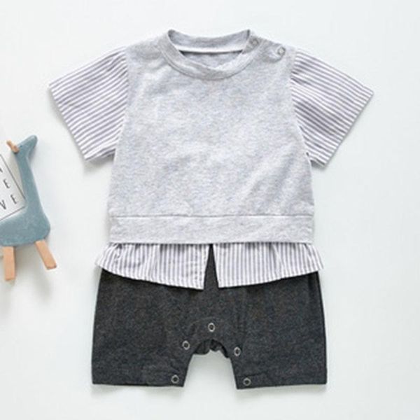 jumpsuits casual baby boy rompers short sleeve fake two pieces stripe jumpsuit clothes summer kids 0-3yrs, Blue
jumpsuits casual baby boy rompers short sleeve fake two pieces stripe jumpsuit clothes summer kids 0-3yrs, Blue