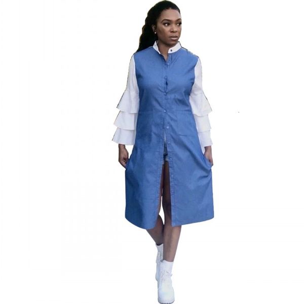 2021 new fashionable female dress long ruffled sleeves fashion loose blue and black slices with pocket dresses 30bz, Black;gray
2021 new fashionable female dress long ruffled sleeves fashion loose blue and black slices with pocket dresses 30bz, Black;gray