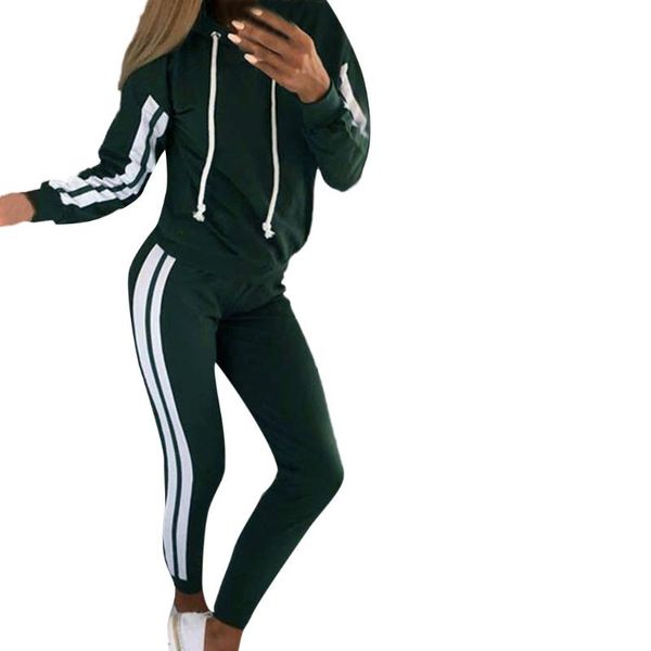 women's two piece pants fashion 2021 splicing sportswear casual hooded sweatshirt + sports long sleeve wear, White
women's two piece pants fashion 2021 splicing sportswear casual hooded sweatshirt + sports long sleeve wear, White