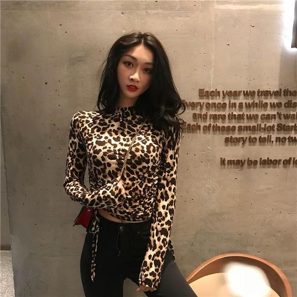 women's t-shirt 2021 fashion womens ladies leopard elegant tee bodycon waist drawstring long sleeve shirt short t shirts, White
women's t-shirt 2021 fashion womens ladies leopard elegant tee bodycon waist drawstring long sleeve shirt short t shirts, White