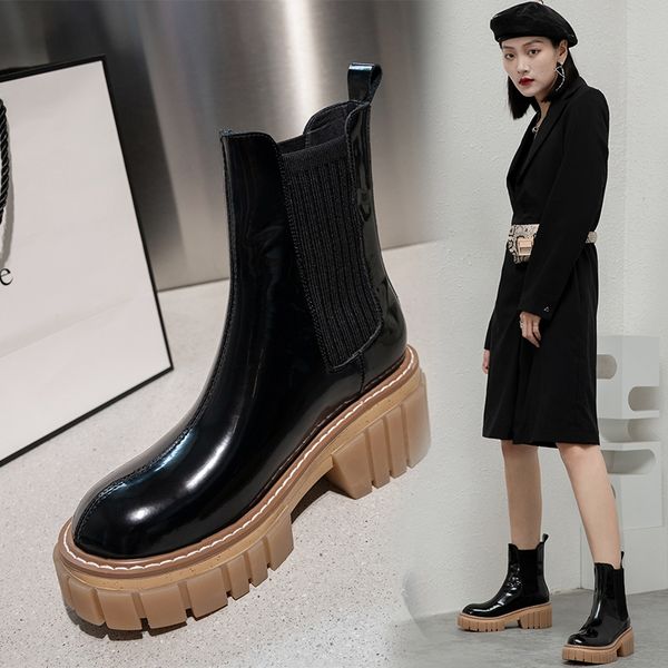 wedged boots for women 2021 autumn winter genuine leather shoes woman mixed colors party chunky heels ankle boots heels shoes, Black
wedged boots for women 2021 autumn winter genuine leather shoes woman mixed colors party chunky heels ankle boots heels shoes, Black