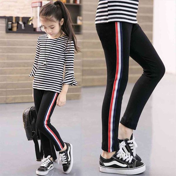 kids leggings for girls side stripe sports pants cotton children pencil stretch trousers autumn spring, Blue
kids leggings for girls side stripe sports pants cotton children pencil stretch trousers autumn spring, Blue
