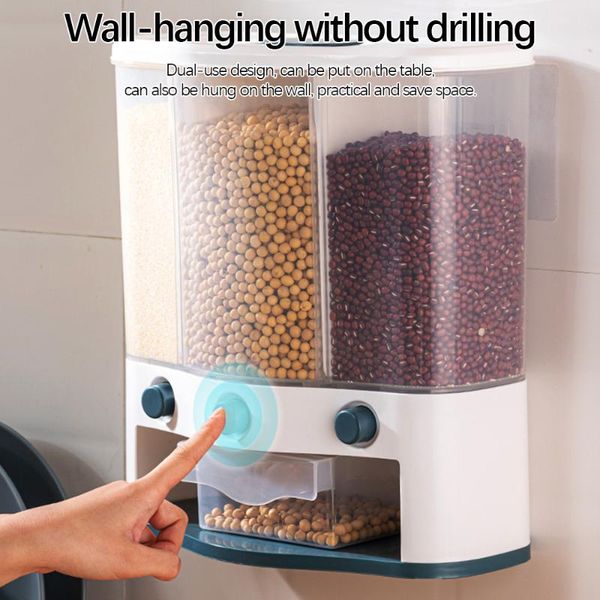 storage bottles & jars cereal dispenser plastic clear wall mounted rice grains dry food divided container organizer for home kitchen
storage bottles & jars cereal dispenser plastic clear wall mounted rice grains dry food divided container organizer for home kitchen