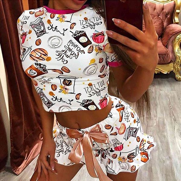 food printing set fashion two women sleepwear piece pajamas home suit piama damska sleeve shorts lingerie summer pigiama donna, Black;red
food printing set fashion two women sleepwear piece pajamas home suit piama damska sleeve shorts lingerie summer pigiama donna, Black;red