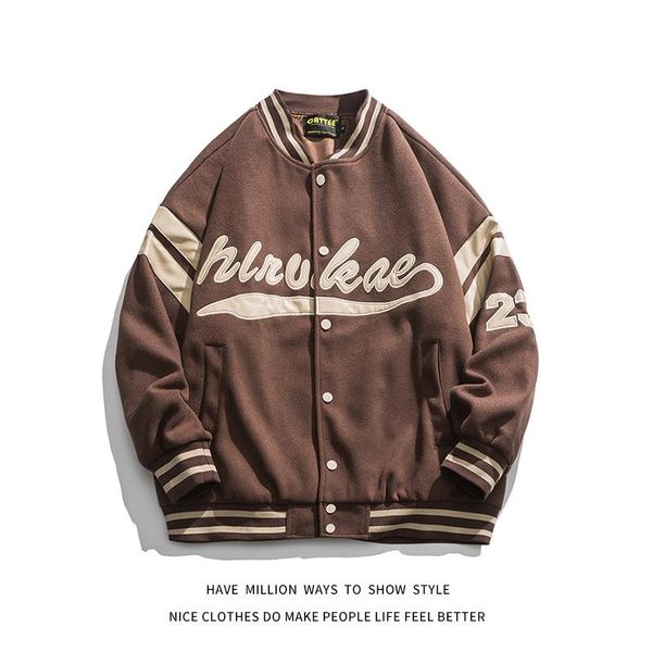 men's jackets autumn original letter embroid patchwork oversize men bomber coat women baseball jacket couple student street chic, Black;brown
men's jackets autumn original letter embroid patchwork oversize men bomber coat women baseball jacket couple student street chic, Black;brown
