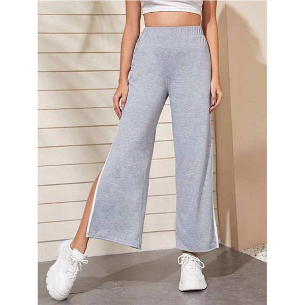 women's pants & capris women gray trousers autumn summer loose with side slits casual style vintage female clothes 2021 street, Black;white
women's pants & capris women gray trousers autumn summer loose with side slits casual style vintage female clothes 2021 street, Black;white