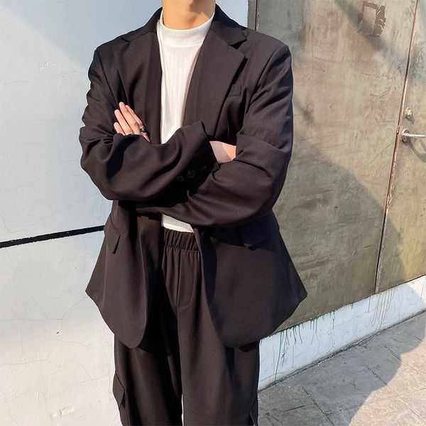 men's coats 2021 autumn and winter new solid color single-breasted black coffee korean style loose casual suit traje hombre, White;black
men's coats 2021 autumn and winter new solid color single-breasted black coffee korean style loose casual suit traje hombre, White;black