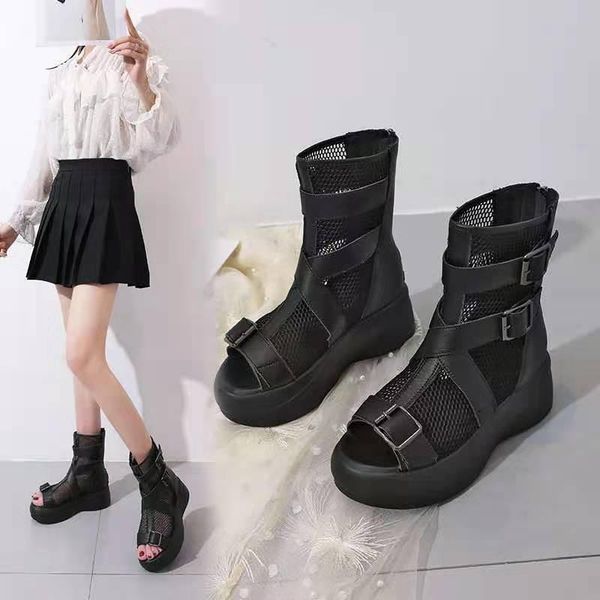 woman zip sandals ladies fashion sandalias breathable mesh 5cm heel shoes platform buckle sandale women sandal sandalias mujer, Black
woman zip sandals ladies fashion sandalias breathable mesh 5cm heel shoes platform buckle sandale women sandal sandalias mujer, Black